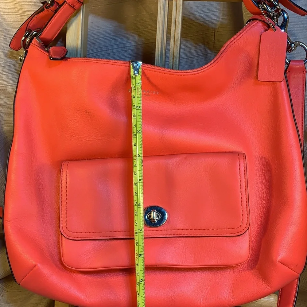 Coach leather satchel w/removable shoulder strap